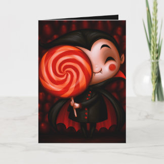 Vampire Trick or Treat Halloween Illustratie Kaart