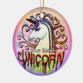 Vampire Unicorn Keramisch Ornament (Links)