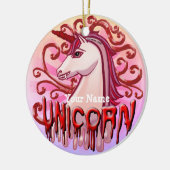 Vampire Unicorn Keramisch Ornament (Links)