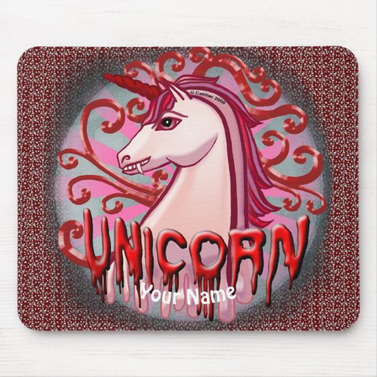 Vampire Unicorn mousepad Muismat (Voorkant)