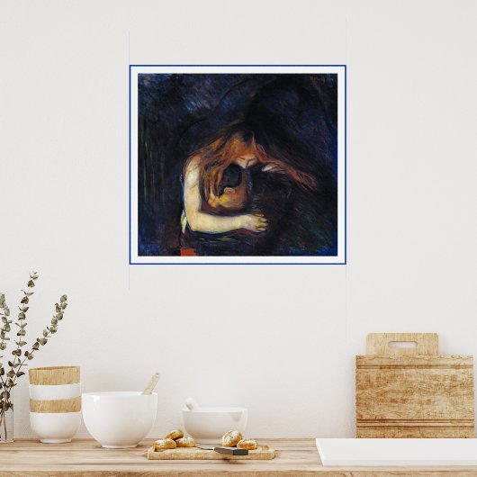 Vampire van Edvard Munch Poster (Keuken)