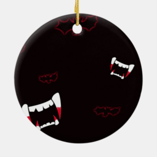 vampire verbiedt kerstkerstfeestdagen keramisch ornament (Achterkant)