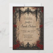 Vampire Vintage Gotische Sweet 16 Kaart (Voorkant)