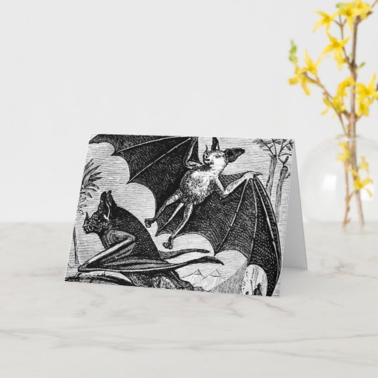 Vampire vleermuizen kaart (Gele Bloem)