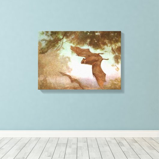 Vampire vleermuizen van CE Swan,  wilde dieren Canvas Afdruk (Insitu (Houten vloer))