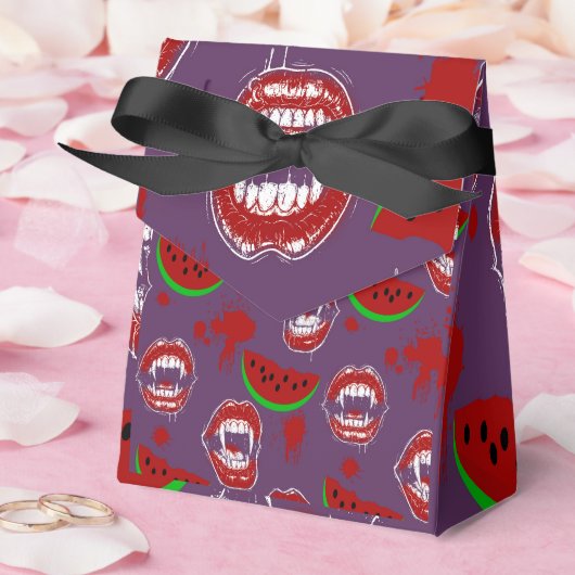 Vampire & Watermeloen Griezelige Summerween Paars Bedankdoosjes (Huwelijk)