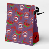 Vampire & Watermeloen Griezelige Summerween Paars Bedankdoosjes (Achterkant)