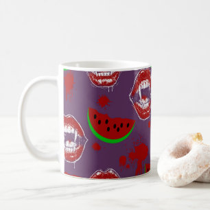 Vampire & Watermeloen Griezelige Summerween Paars Koffiemok