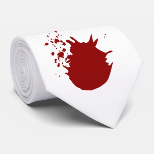 Vampire, weerwolf, bloeddruppels op kannibaal stropdas (Opgerold)