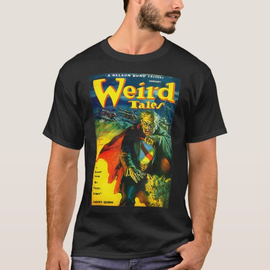 Vampire Werewolf Halloween Horror  Comic Bo T-shirt (Voorkant)
