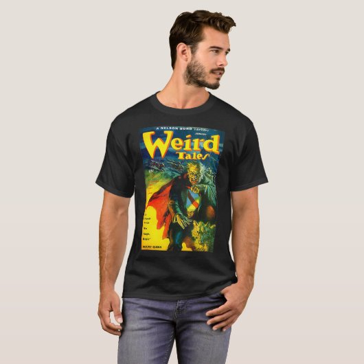 Vampire Werewolf Halloween Horror  Comic Bo T-shirt (Voorkant volledig)