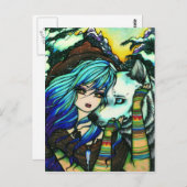 Vampire Werewolf Snow Fantasy Fairy Art Briefkaart (Voorkant / Achterkant)