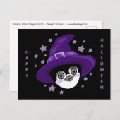 Vampire Witch Penguin Halloween Feestdagenkaart (Voorkant / Achterkant)