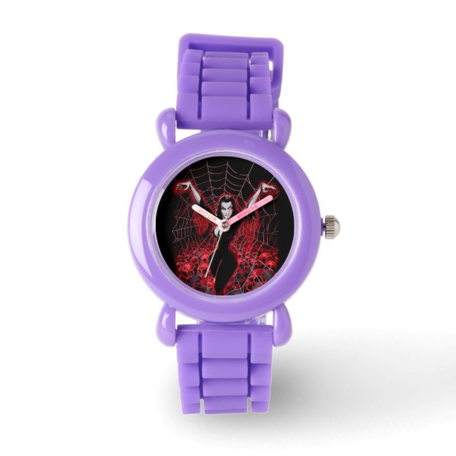Vampire Woman Spider web gothic Horloge (Voorkant)