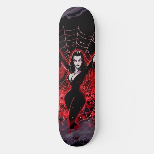 Vampire Woman Spider web gothic Persoonlijk Skateboard (Voorkant)