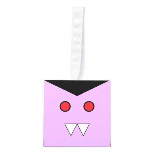 Vampire Wooden Cube Halloween Ornament (Voorkant)