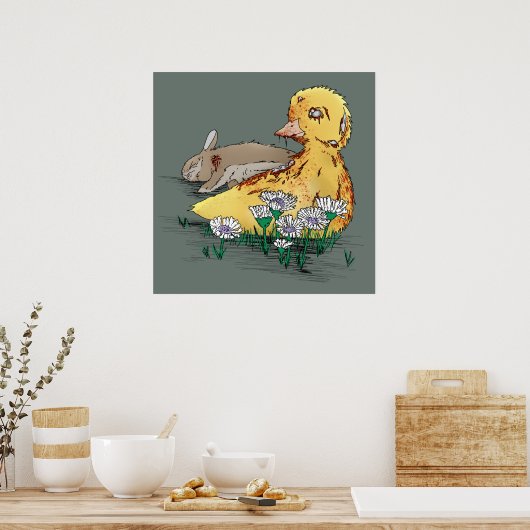 Vampire-Zombie Paasbeugen Poster (Keuken)