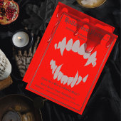 Vampirebeet Halloweenfeest Kaart