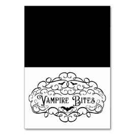 Vampirebeetjes Vintage Halloween-voedsel tent Kaart