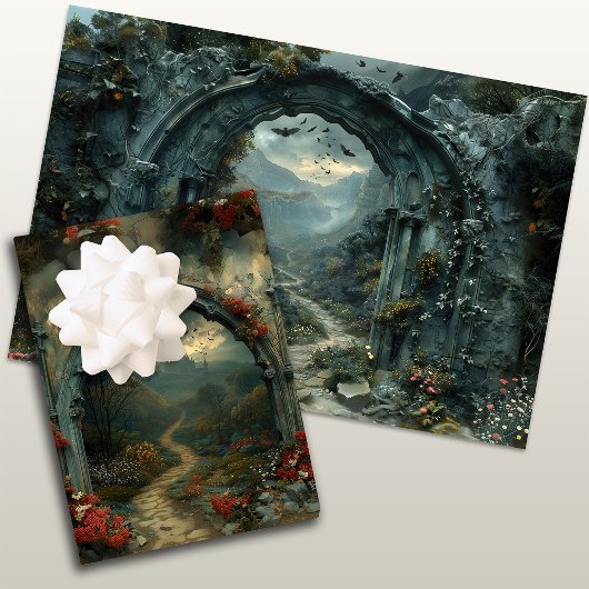 Vampirecore Dracula's Castle Halloween | Gotisch Inpakpapier Vel