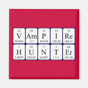 VampireHunter periodiek tabelfragment magnet