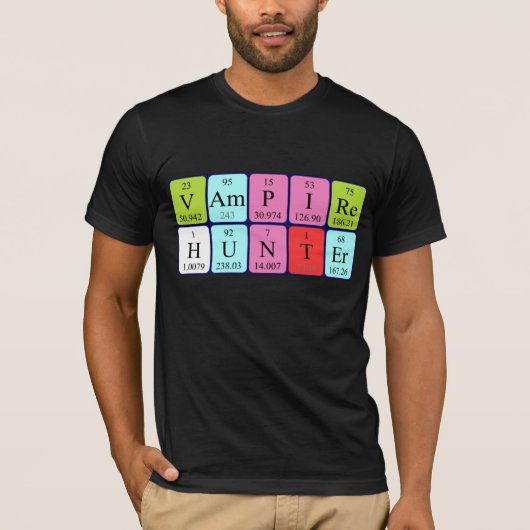 VampireHunter, shirt met periodieke zinnen (Voorkant)