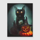 Vampirekat en tovenarspompoen Halloween Surrealist (Voorkant)