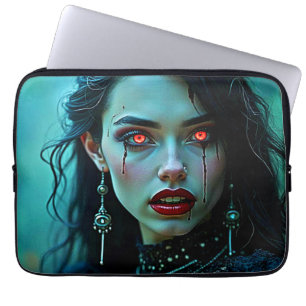 Vampirekoningin: Donkere Aantrekkingskracht Kunst Laptop Sleeve