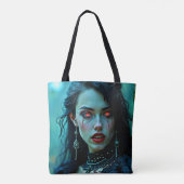 Vampirekoningin: Donkere Aantrekkingskracht Kunst Tote Bag (Achterkant)