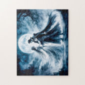 Vampireliefde onder de maanverlichte hemel legpuzzel (Verticaal)