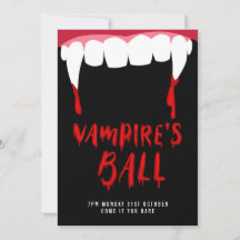 Vampire's Ball Halloween party-uitnodiging
