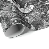 Vampire's Crypt Graves Skulls Bats Gothic Church Cadeaupapier (Rol Hoek)