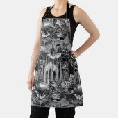 Vampire's Crypt Graves Skulls Bats Gothic Church Schort (Insitu)