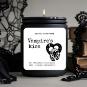 Vampire's Kiss Gothic-kaars | Aangepaste romantiek Vierkante Sticker
