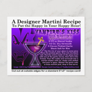Vampire's Kiss Martini Recept Briefkaart