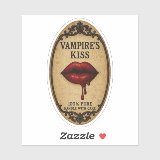 Vampire's Kus - Bloederige Lippen Apotheek Label (Vel)
