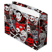 Vampires Night Gift Bag - Groot, glanzend Groot Cadeauzakje (Achterkant Gekanteld)