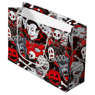 Vampires Night Gift Bag - Groot, glanzend Groot Cadeauzakje