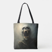 Vampire's Scream - Gothic Horror Art Tote Bag (Achterkant)