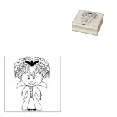 Vampiress Agness Wood gemonteerd Rubber Stamp Rubberstempel (Gestempeld)
