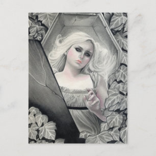 Vampiress-Briefkaart wakker maken Briefkaart