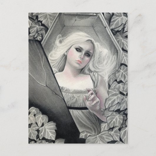 Vampiress-Briefkaart wakker maken Briefkaart (Voorkant)