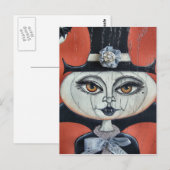 Vampiress Pumpkin Halloween Briefkaart (Voorkant / Achterkant)