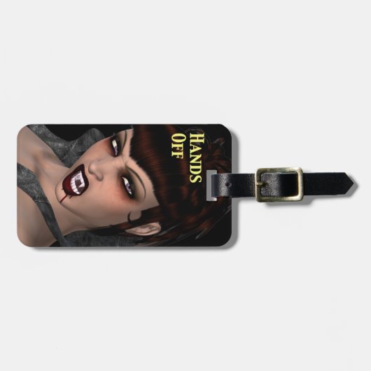 Vampiress zegt dat je handjes kunt uitschakelen me bagagelabel (Voorkant horizontaal)