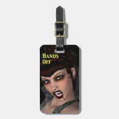 Vampiress zegt dat je handjes kunt uitschakelen me bagagelabel (Voorkant verticaal)