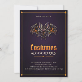 Vampirevleermuis kostuums en cocktails Halloween u Kaart