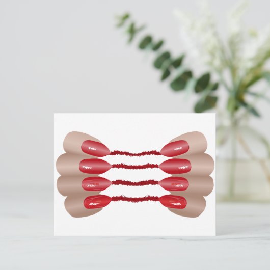 Vampirfinger V.2 Briefkaart (Staand voorkant)