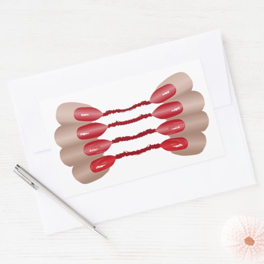 Vampirfinger V.2 Rechthoekige Sticker (Envelop)