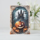 Vampiric Vogue: Ontwerp je donkere Halloween Invit Kaart (Staand voorkant)