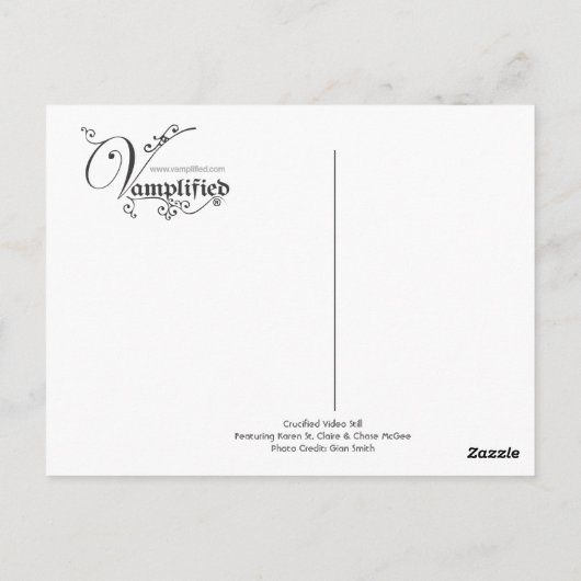 Vamplified® Crucified Briefkaart (Achterkant)